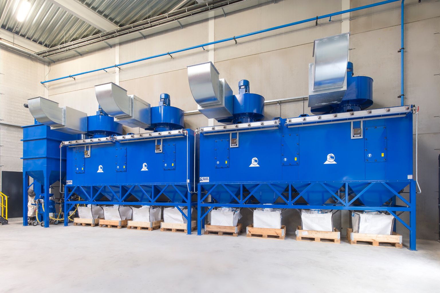 Mobiele afzuiginstallatie voor stralen